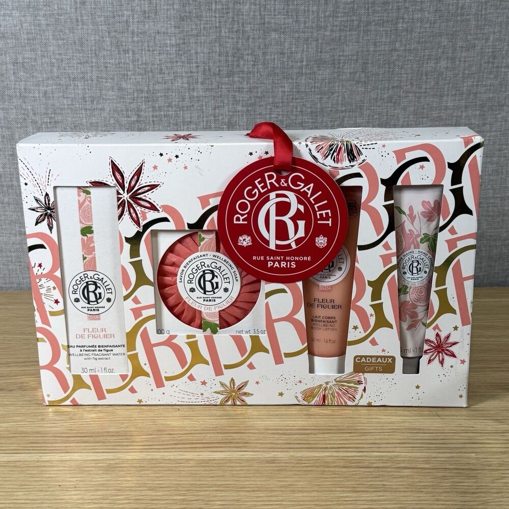 Roger & Gallet Fleur de Figuier 4-Piece Fragrance Ritual Gift Set New France